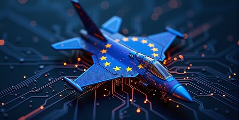 European fighter jet symbolizing rearmament of europe countries and air defense