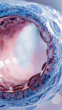 Inside the Microcosm: A captivating macro view of an abstract, biological form, revealing intricate textures and patterns that evoke the wonders of cellular structures.
