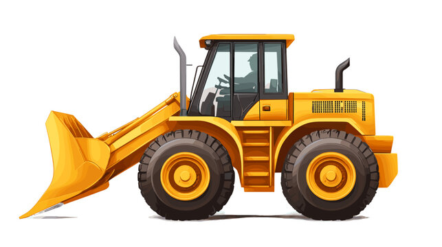 Yellow Front End Loader Heavy Machinery.
