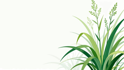 Illustration of green grass and plants © k8m