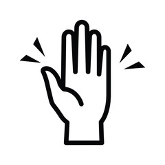 Obraz premium Hand gesture stop sign symbol