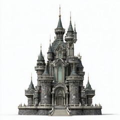 Medieval Fantasy Castle with Towers and Turrets.