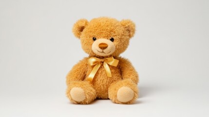 Teddy bear sitting isolated
