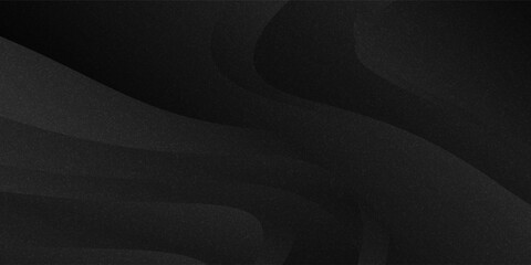 Dark black background abstract 3D geometric with wave effect decoration. Vector illustration.eps 10.