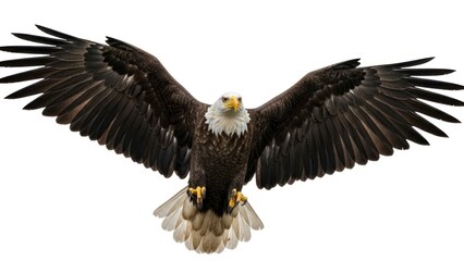 Bald Eagle in Flight Aerial.