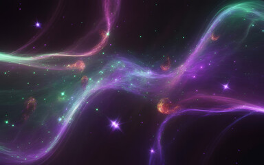 Cosmic nebula swirls