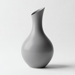 Elegant gray ceramic vase minimalist design
