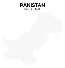 Pakistan dotted map illustration. Vector design