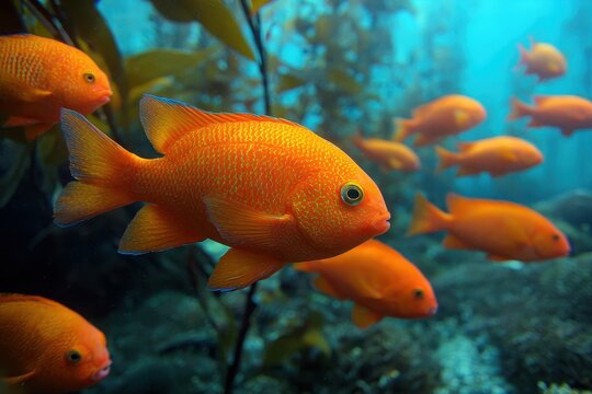 Vibrant Garibaldi Fish: The Orange Jewel of California's Underwater World