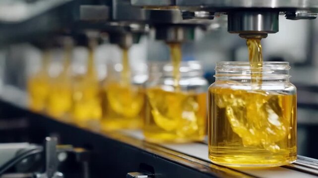 Production line footage showing automated sealing of airtight containers highlighting advancements in moisture barrier technology for food packaging.