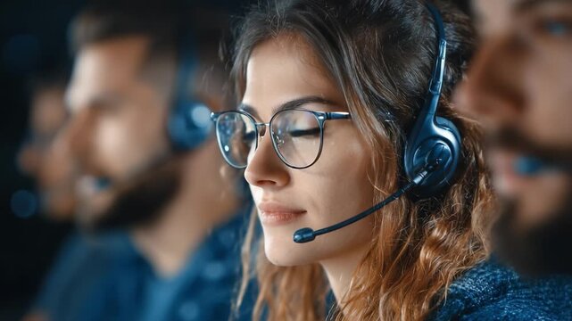 Focused and Engaged Female Gamer in a Competitive Setting, Highlighting the Intensity and Concentration of Online Multiplayer Gaming Experience