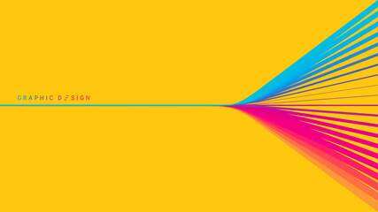 A beam of light is split into multiple rays of the rainbow spectrum. Physical optics. Threads or fibers. Vector for brochure, banner, cover, postcard, flyer or presentation.