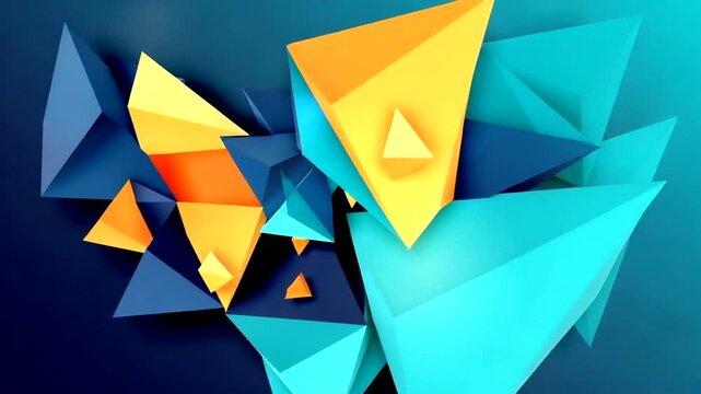 Colorful geometric shapes creating a dynamic background