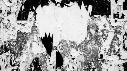 Distressed grunge wall texture with peeling paint and weathered surface.