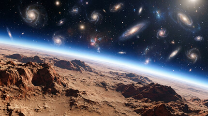 Realistic Deep Space Galaxy Background © inpry