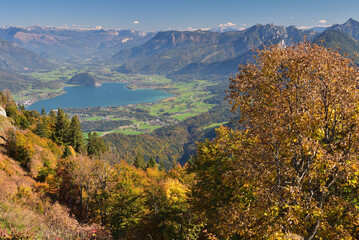 Blick vom Zwölferhorn auf den Wolfgangsee
