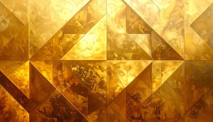 Abstract Golden Geometric Pattern for Modern Design.