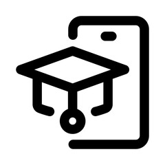 Online Education Modern Line Icon. Professional minimal vector symbol representing e-learning digital courses virtual learning and knowledge sharing.