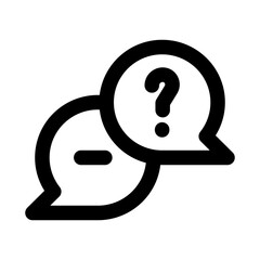 Query Modern Line Icon. Professional minimal vector symbol representing search question investigation and information request.