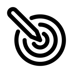 Mission Goal Modern Line Icon. Professional minimal vector symbol representing objective achievement strategy and success planning.