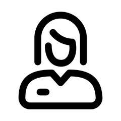 Avatar Modern Line Icon. Professional minimal vector symbol representing user profile identity person and character representation.