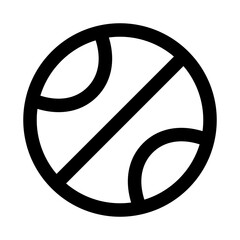 Tennis Ball Modern Line Icon. Professional minimal vector symbol representing sports game equipment and recreation.
