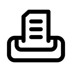 Fax Modern Line Icon. Professional minimal vector symbol representing document transmission communication and office technology.