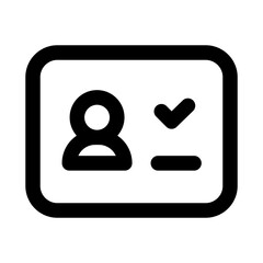 ID Card Modern Line Icon. Professional minimal vector symbol representing identification identity personal card and credentials.