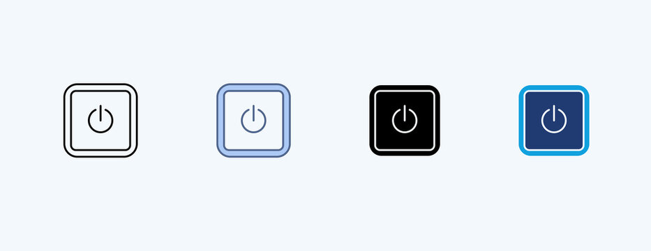 Power Switch Multiple Icon Illustration Vector