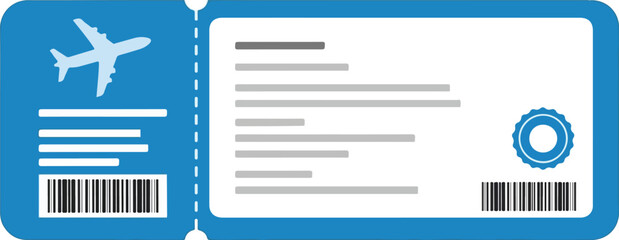 Plane ticket travel vector icon design eps