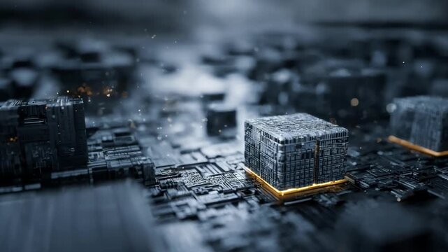 Medium shot featuring predictive machine learning models processing historical metal data to forecast potential weaknesses before manufacturing.