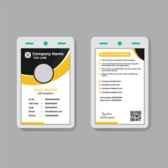 Corporate Employee ID Card Template &ndash; Editable Business Design