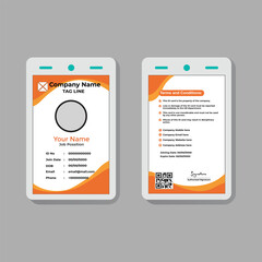Corporate Staff Badge ID Card Template &ndash; Modern Professional