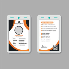 Corporate Staff ID Card Template &ndash; Clean Modern Layout