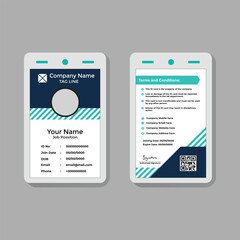 Employee ID Card Template &ndash; Modern Company Branding Design