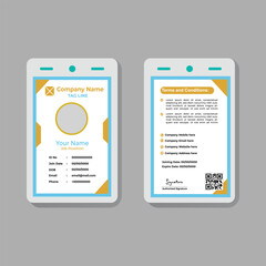 Modern Staff ID Card Template &ndash; Corporate Identity Card Design