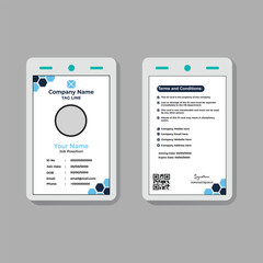 Modern Office Employee ID Card Template &ndash; Corporate Badge