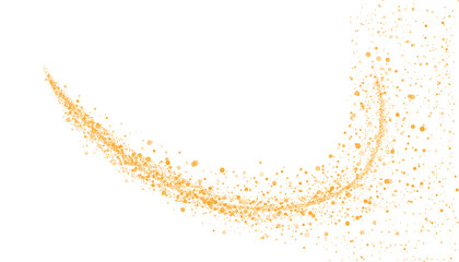 Energetic Golden Particle Swoosh and Shimmering Magic Dust Wave PNG.