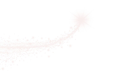 PNG Magical White Shooting Star Dust Trail with Brilliant Lens Flare and Shimmering Particles