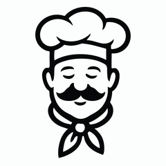  Chef Logo Vector Illustration &ndash; Professional Cooking Hat and Utensils Emblem Isolated on White Background