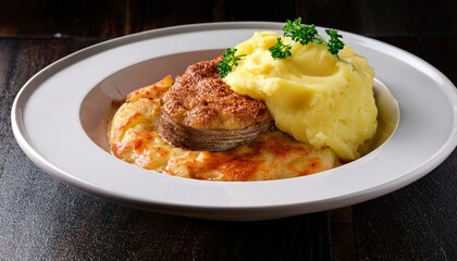 Savory Brandade Parmentier Delicious Brandade De Morue Casserole With Creamy Mashed Potato Warm Comfort Food