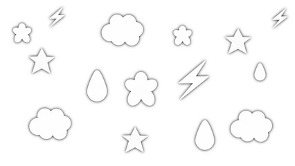 Obraz premium Cute shapes white background