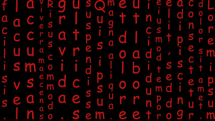 Binary Code on black Background with red Text. Abstract binary code displayed in red text on a yellow background, symbolizing technology, data, and digital systems.