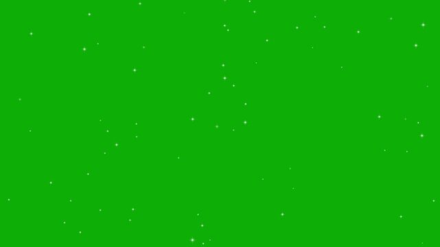 Shimmering night sky stars animation seamless loop on transparent background. twinkling stars particles, minimalist starry night sky animation.