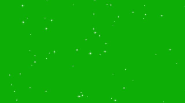 Shimmering night sky stars animation seamless loop on transparent background. twinkling stars particles, minimalist starry night sky animation.