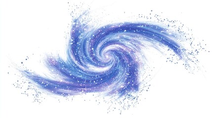 Blue and Purple Swirling Design