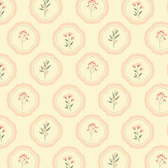 Hand drawn colourful geometric flowers, seamless patterns with floral for fabric, textiles, clothing, wrapping paper, backdrop, banner, illustration, abstract backgrounds.