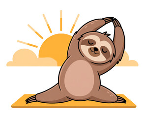 Yoga Sloth Poses Png