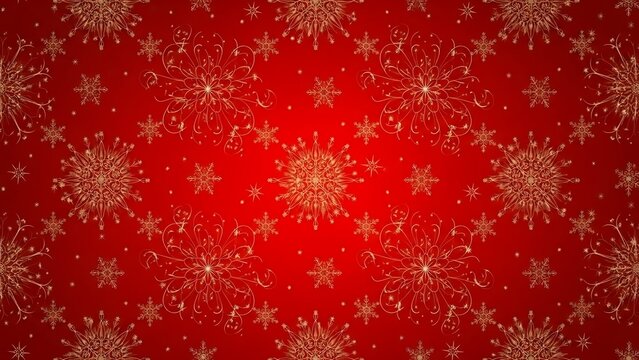 Elegant red snowflake pattern - Powered by Adobe