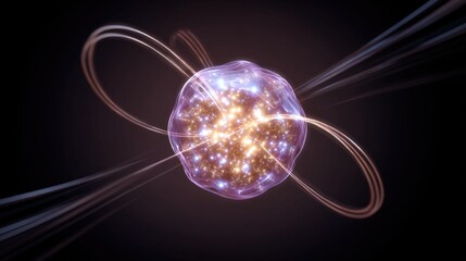 Futuristic glowing sphere